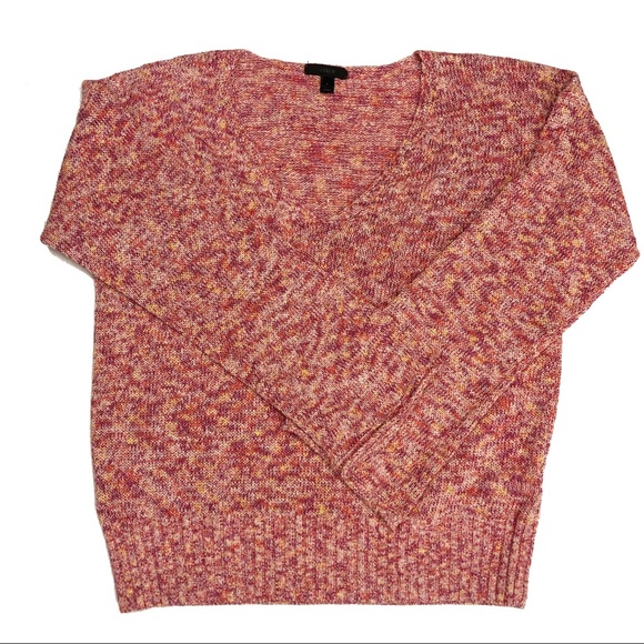 J. Crew Sweaters - J CREW V Neck Open Knit Sweater Jumper Pink